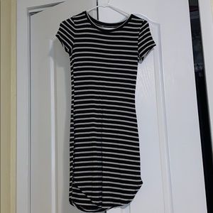 Tight black and white dress